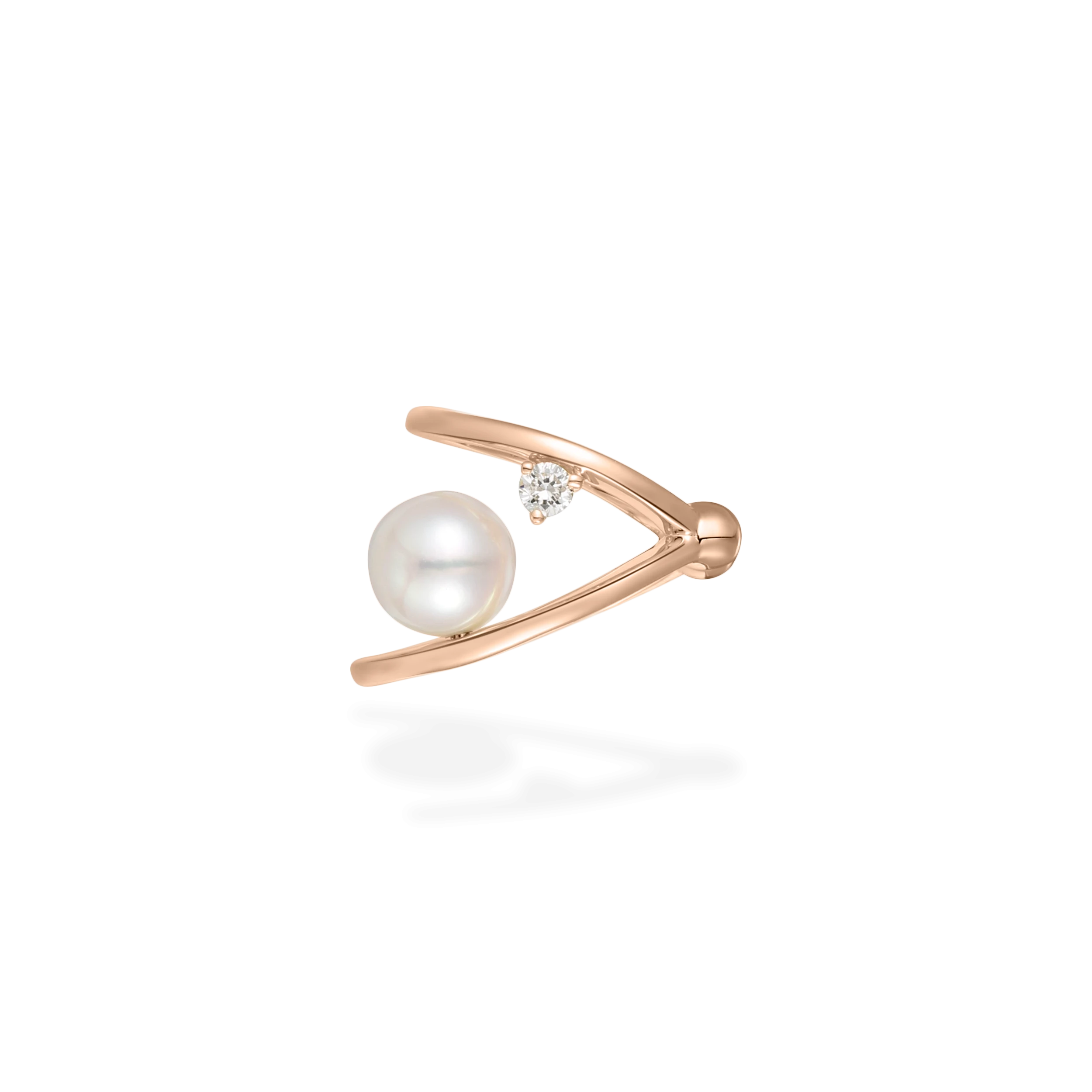 Clamp pearl ear cuff